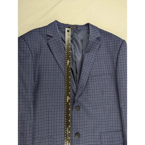 Pronto‎ Uomo PlatinumBlazer Sport Coat Two Button Wool Suit Jacket 48R Wool